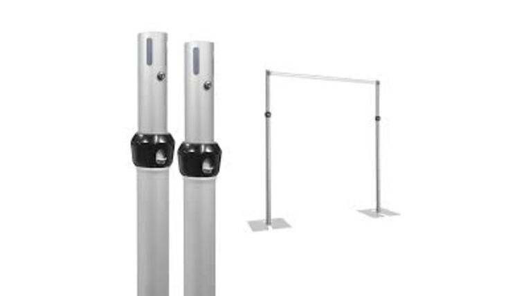 11' - 20' x 2" D Adjustable 2 Piece Upright Pipe And Drape Pole Only | Rental