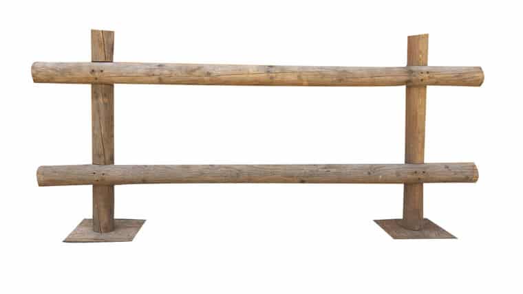 8′ Round Wood Rail Fence Kit | Rental