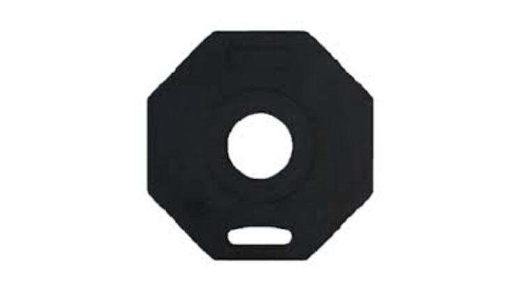 16 lb Black Hexagonal Rubber Delineator Post Base | Rental