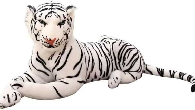 Large White Tiger Stuffed Animal – Giant Tiger Stuffed (3 feet long Total length) | Rental Large White Tiger Stuffed Animal – Giant Tiger Stuffed (3 feet long Total length) | Rental