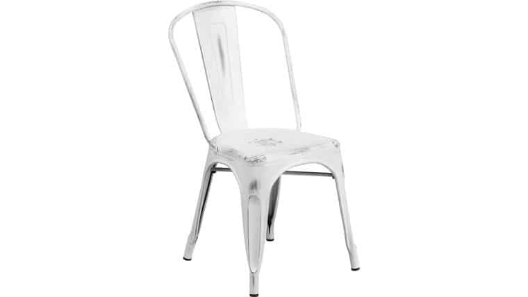 Bistro Chair – Distressed White | Rental Bistro Chair – Distressed White | Rental