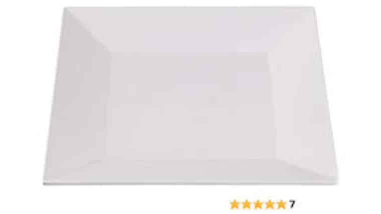 6" x 6" Square Plate Melamine (White) | Rental