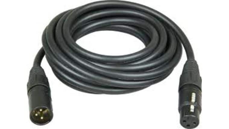 3-Pin - 3' Black 3 Pin XLR Female to XLR Male Data Cable | Rental