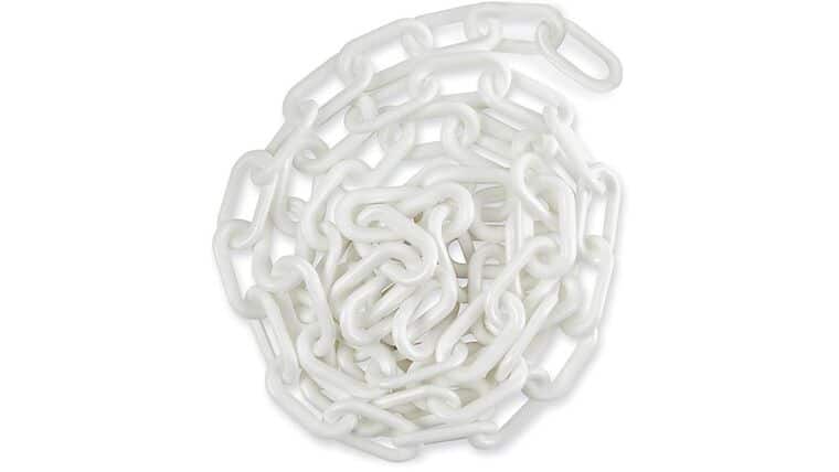 20' White Plastic Stanchion Chain | Rental