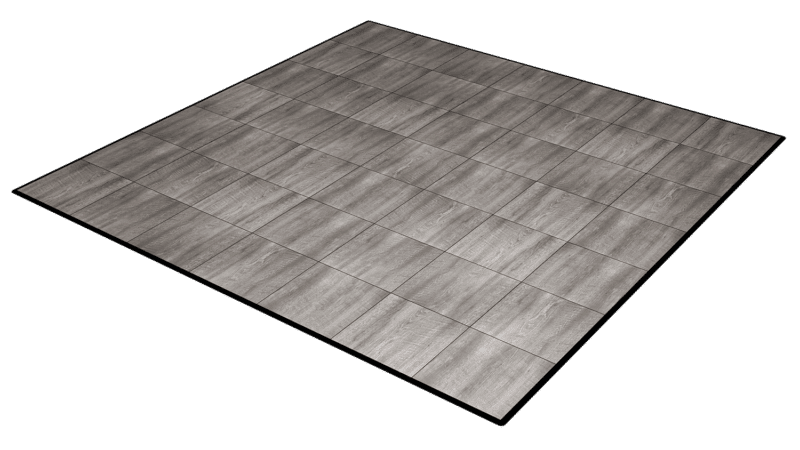 33′ x 33′ Smoked Oak Dance Floor | Rental