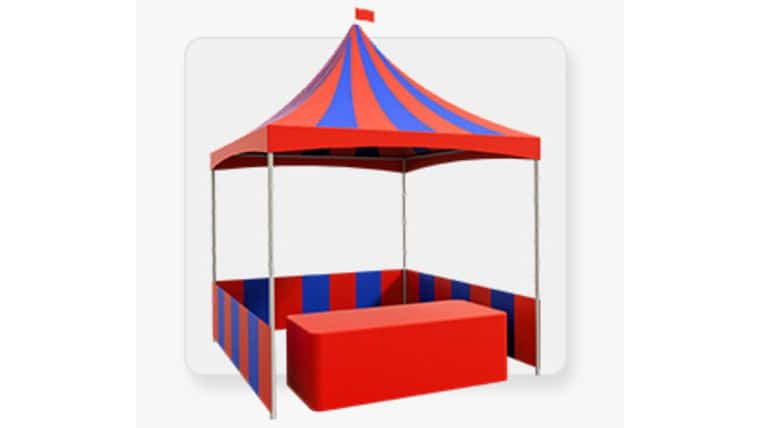 Package – Red & Blue Carnival Tent | Rental