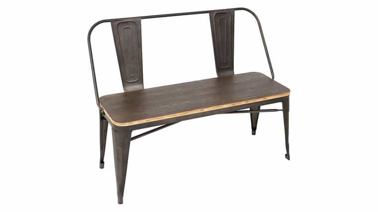 41″ Antique Oregon Industrial Bench – Expresso | Rental