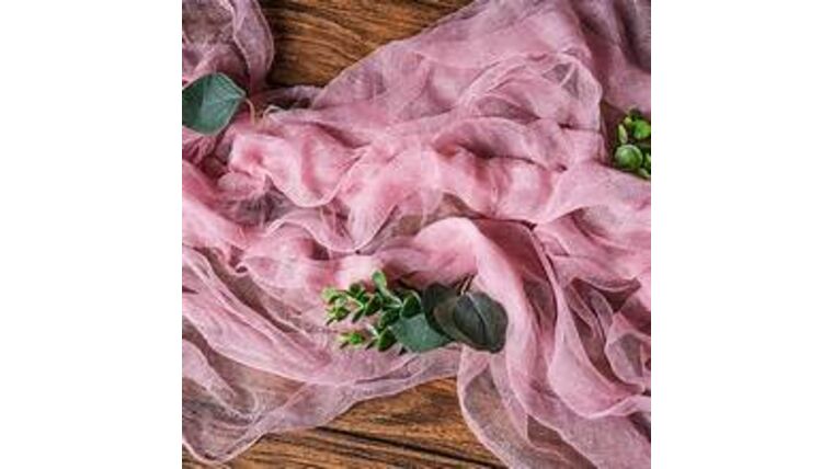 Cheesecloth Table Runner - Dusty Rose | Rental