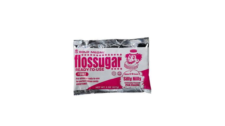 Cotton Candy – Silly Nilly (Pink Vanilla) 8-oz. Flossugar Pouches | Rental
