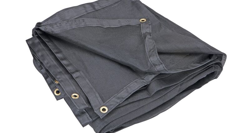 10' x 18' - Black 70% Mesh Tarp/Scrim | Rental