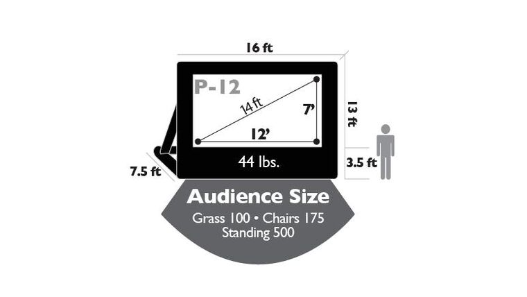12' x 7' Open Air Cinema Pro Inflatable Video Movie Screen | Rental