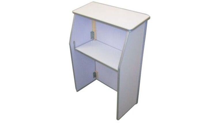 Portable Lecture Podium - White | Rental