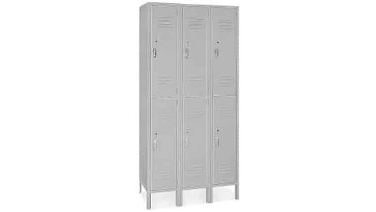 Double Tier - 3 Wide Locker Room Lockers - Grey | Rental
