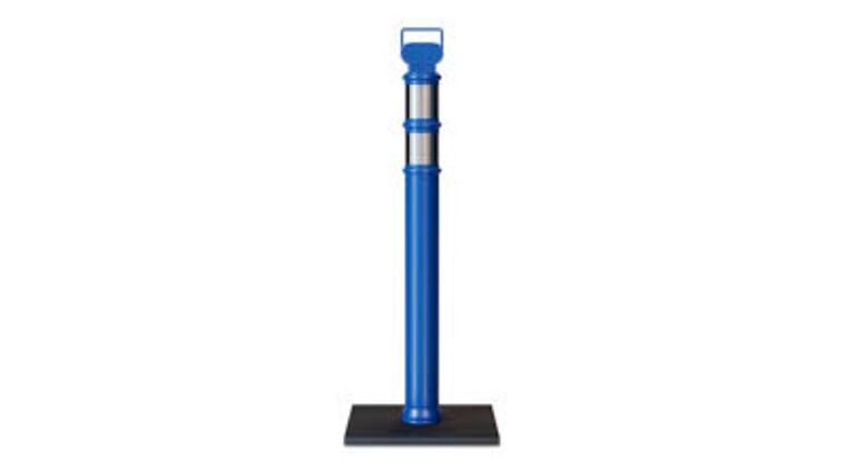 45" Blue Delineator Post w/o Base With Reflective Lines | Rental