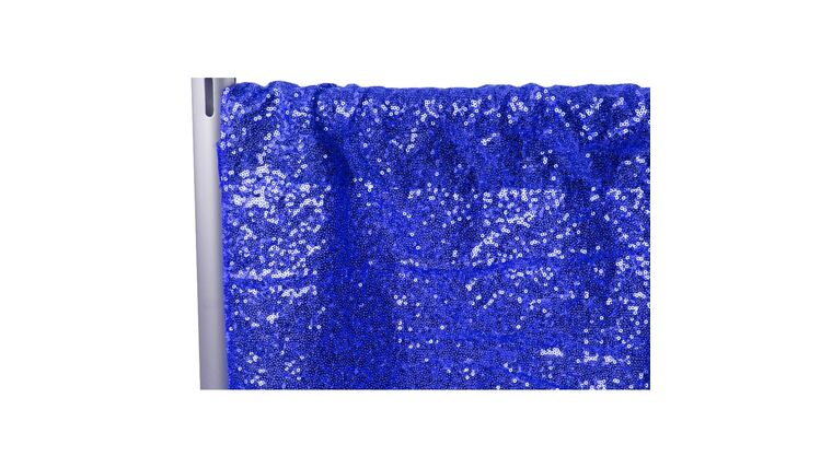 Glitz Sequin 8ft H x 52" W Drape/Backdrop panel - Royal Blue | Rental