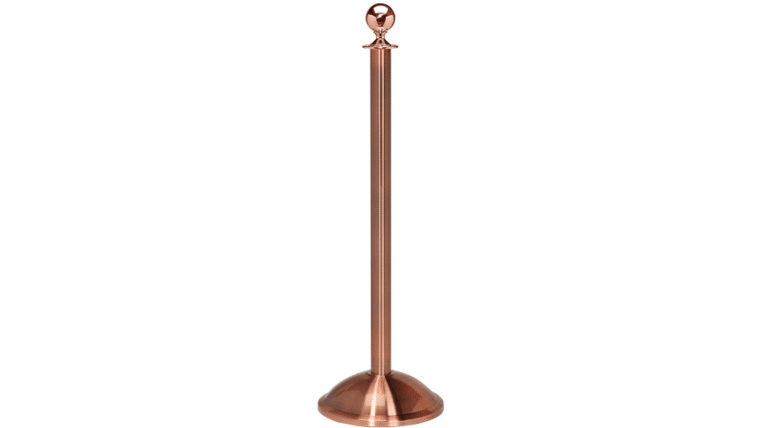 38″ Metal Stanchion Post with Ball Top Rope Hook – Copper | Rental