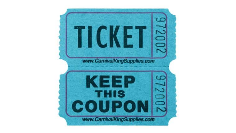 Blue Stack Roll Tickets (Double Roll - 2,000 Tickets) | Rental