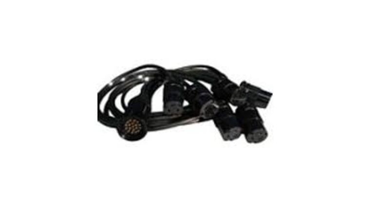 12/3 SJOW Break-Out - Male 19-pin Socapex to Female 125V Twist Lock - 6' | Rental
