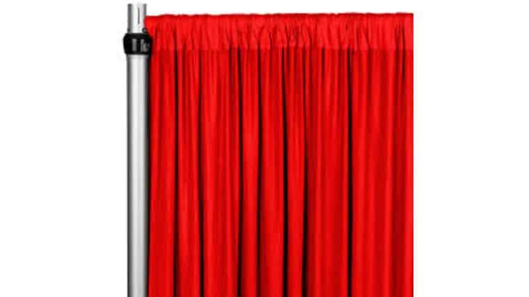 Spandex 4-way Stretch Drape Curtain 16ft H x 60" W - Red | Rental