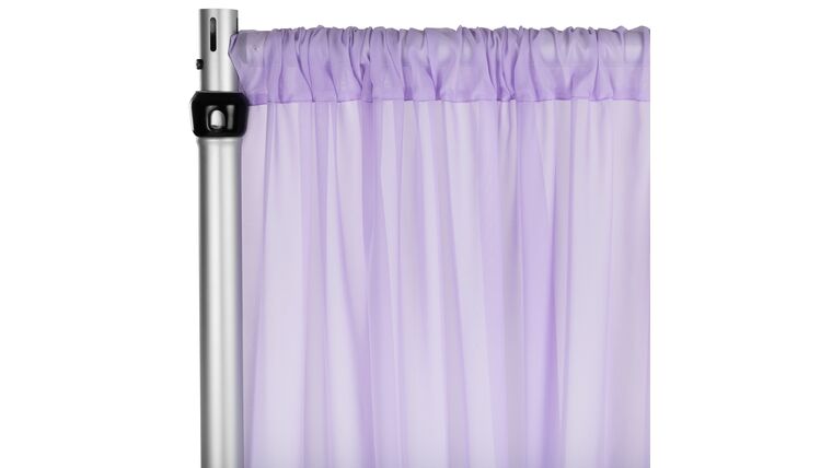 Chiffon Curtain Drape 10ft H x 58" W Panel - Lavender | Rental