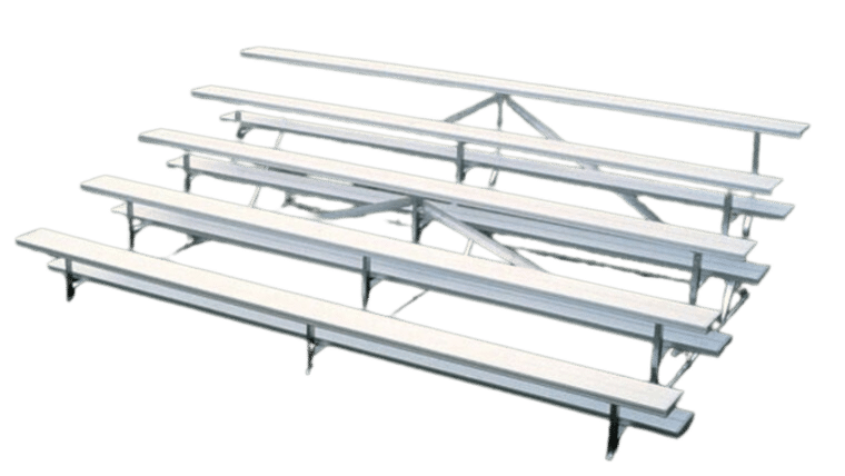 5 Row Portable Aluminum Bleacher (Seats 70*) - 21' | Rental