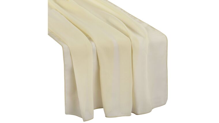 Chiffon Wedding Table Runner 27"x120" - Champagne | Rental
