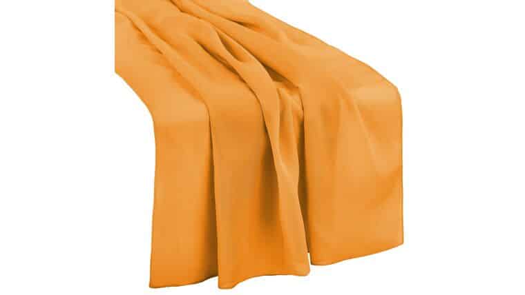 Chiffon Wedding Table Runner 27"x120" - Mustard Gold | Rental