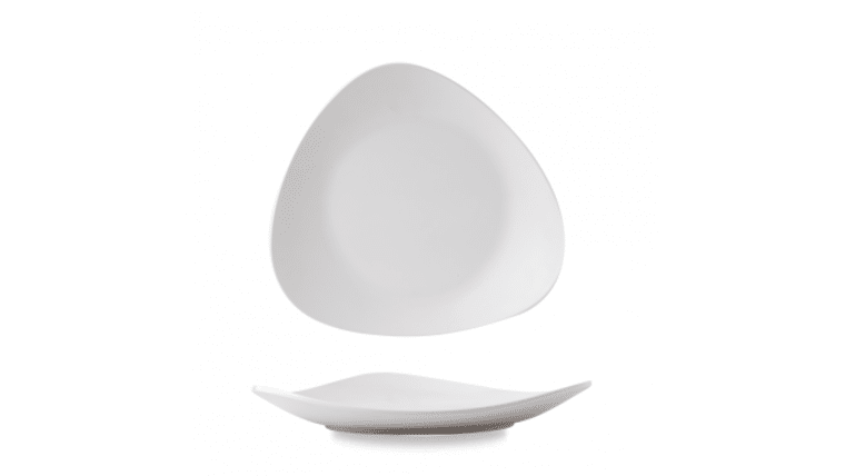 13 3/4" x 13 3/4" White Square Plate Melamine | Rental