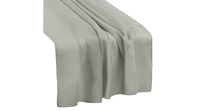 Chiffon Wedding Table Runner 27"x120" - Silver | Rental