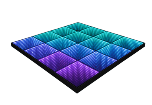 Custom Size | LED Infinity Illuminated Mirror Dance Floor | Rental