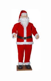 6′ Foot Life-Size Decorative Plush Santa Claus – Sitting or Standing | Rental