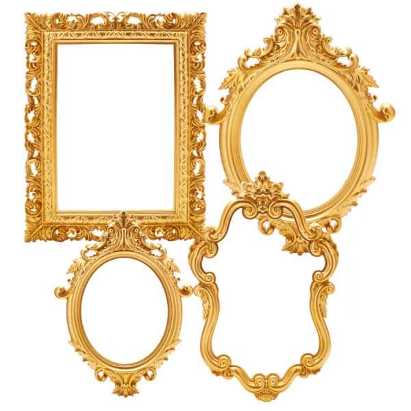 Decostar™ Plastic Frame – Set of 4 – Gold | Rental