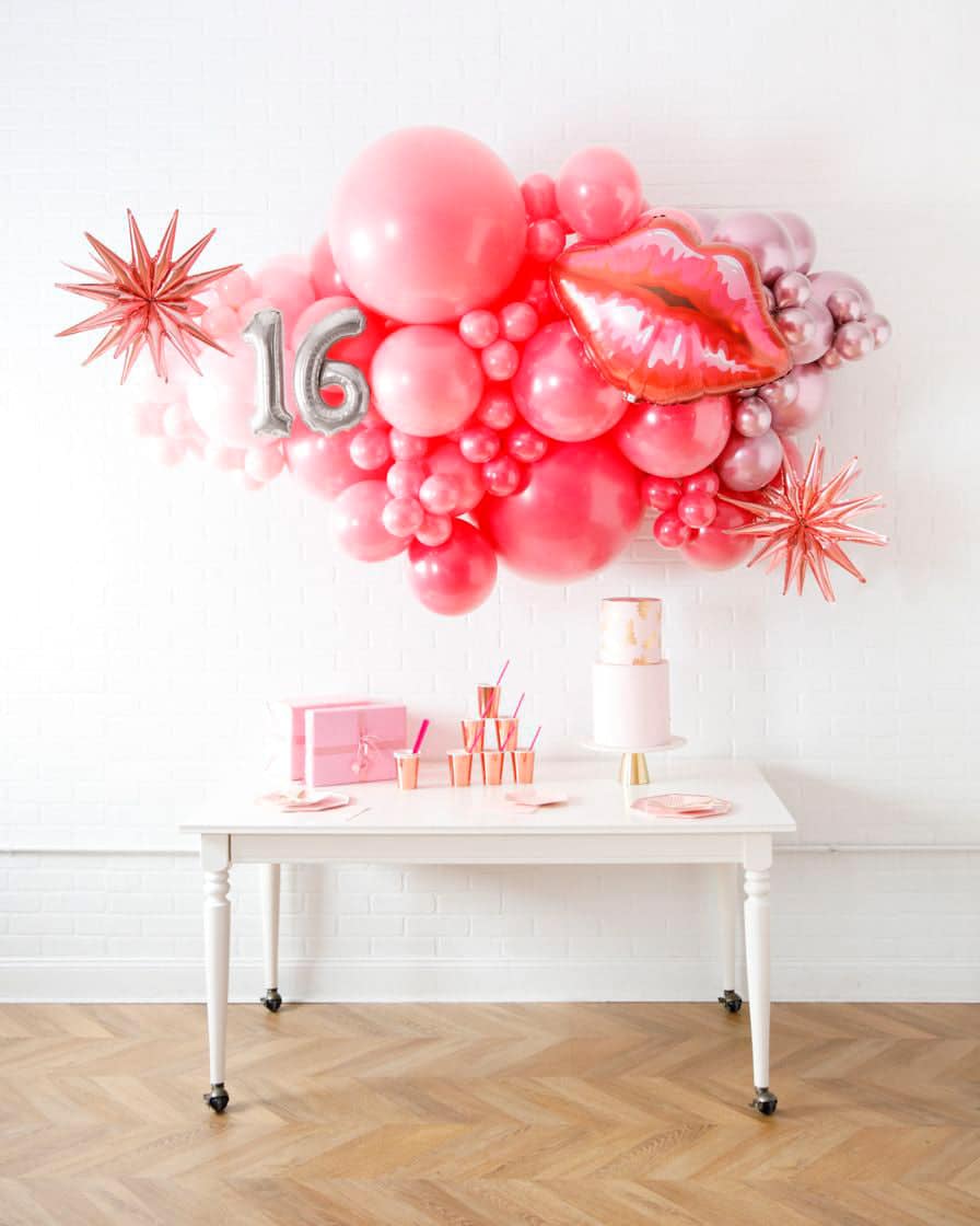 Life In Plastic – Balloon Backdrop Install Piece with Foils – 6ft | Rental