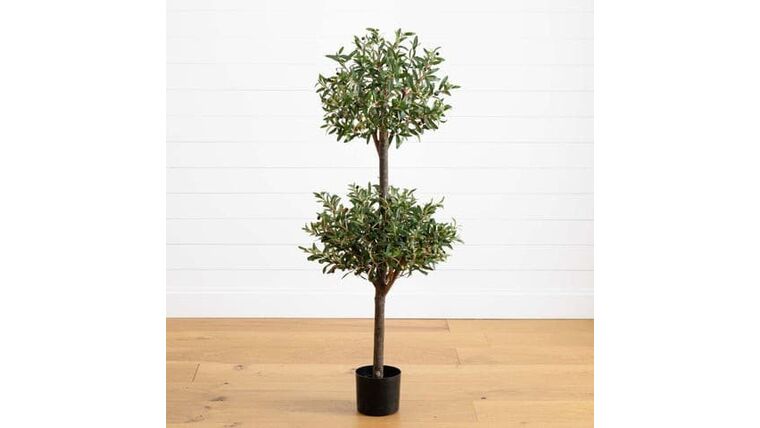 4.5′ Olive Double Topiary Silk Tree | Rental