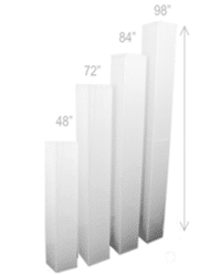 72″ Illuminated Medium Acrylic Square Column | Rental 72″ Illuminated Medium Acrylic Square Column | Rental