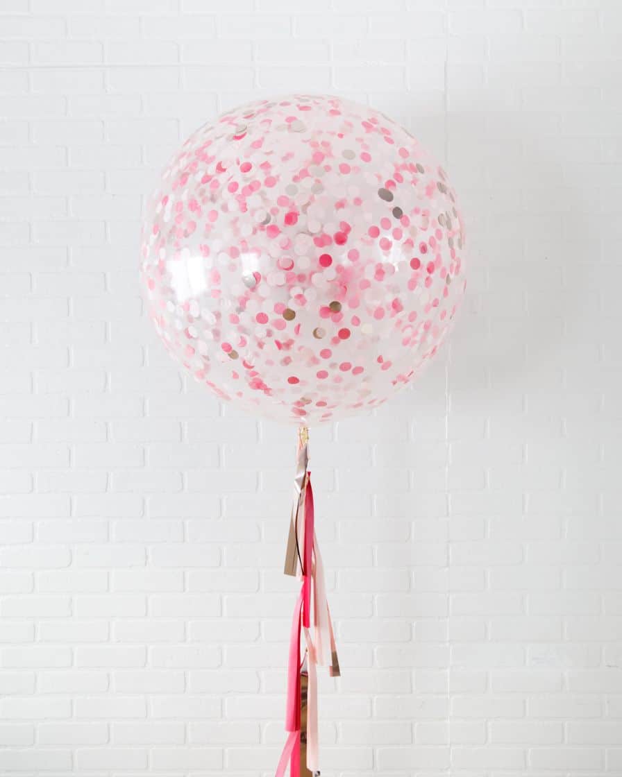 Life In Plastic – Confetti Giant Balloon with Tassel | Rental