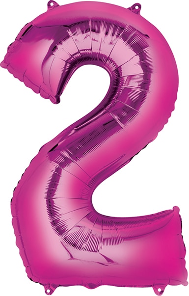 34″ Pink Number 2 Anagram Balloon | Purchase