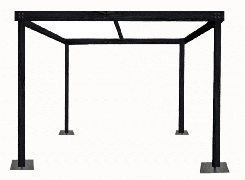 Cabana – 10 x 10’w x 8’h Black Wood Cabana | Rental