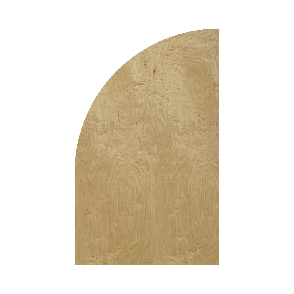 Chiara Half Arch Wall Panel – Wood 48″H x 34″W (Right Leaning) | Rental
