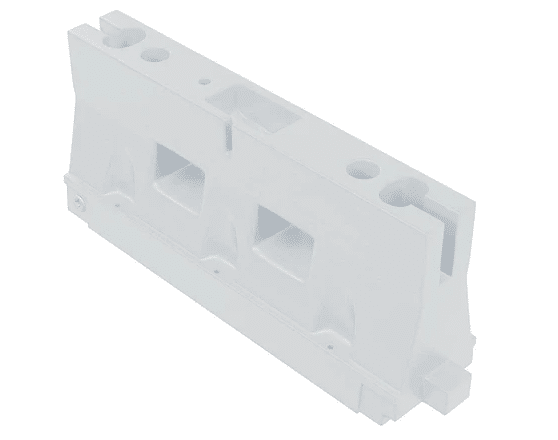 Water/Sand Ballastable Roadway Jersey Barrier – 32 in. H x 72 in. L x 18 in. W, 75 lbs – White | Rental Water/Sand Ballastable Roadway Jersey Barrier – 32 in. H x 72 in. L x 18 in. W, 75 lbs – White | Rental