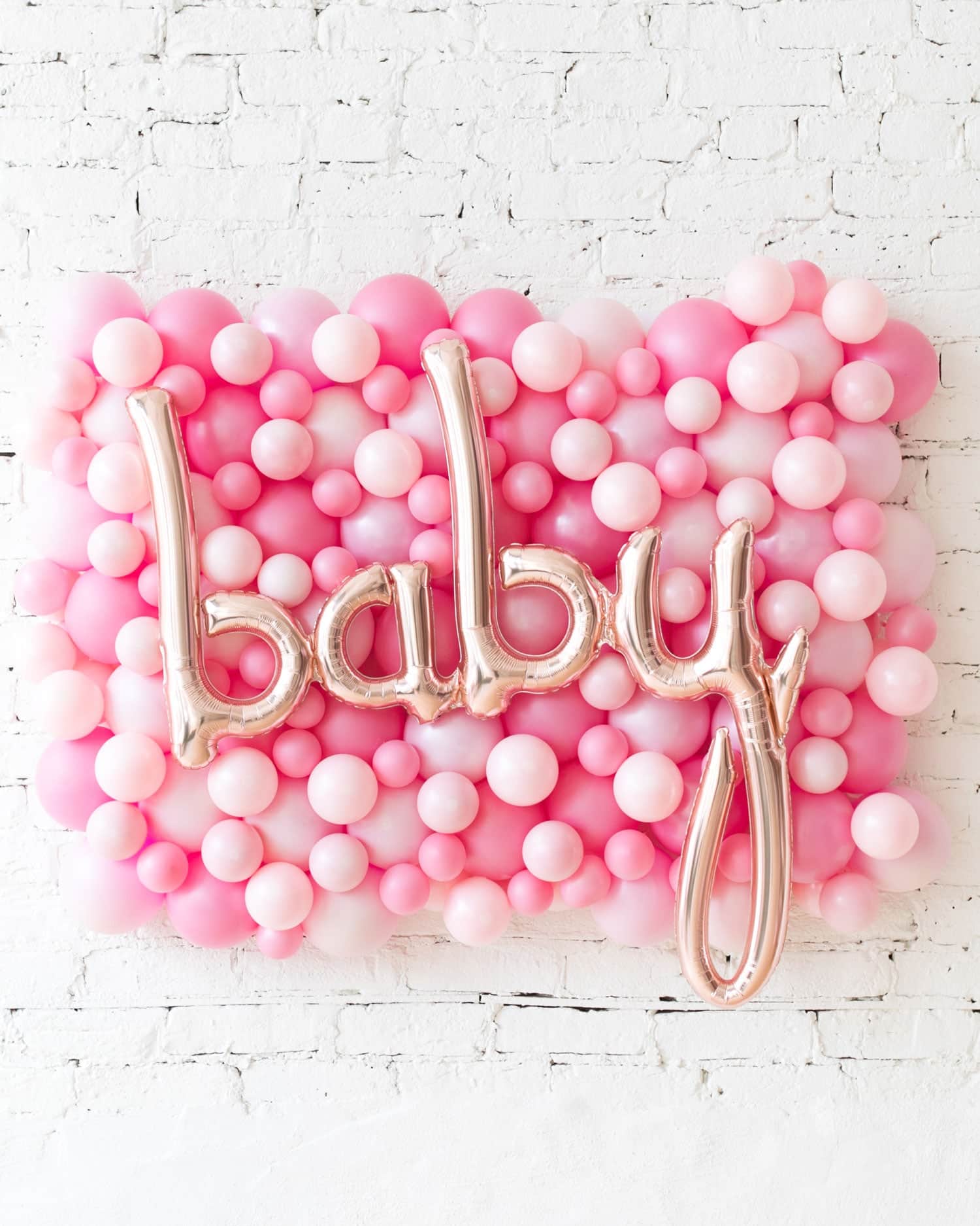 Shades of Pink Palette Baby Script Balloon Backdrop Board – small | Rental Shades of Pink Palette Baby Script Balloon Backdrop Board – small | Rental