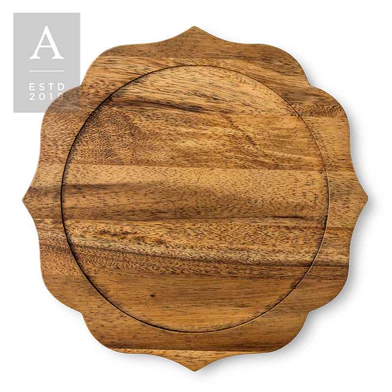 Bennett Natural Dark Charger Plate | Rental Bennett Natural Dark Charger Plate | Rental