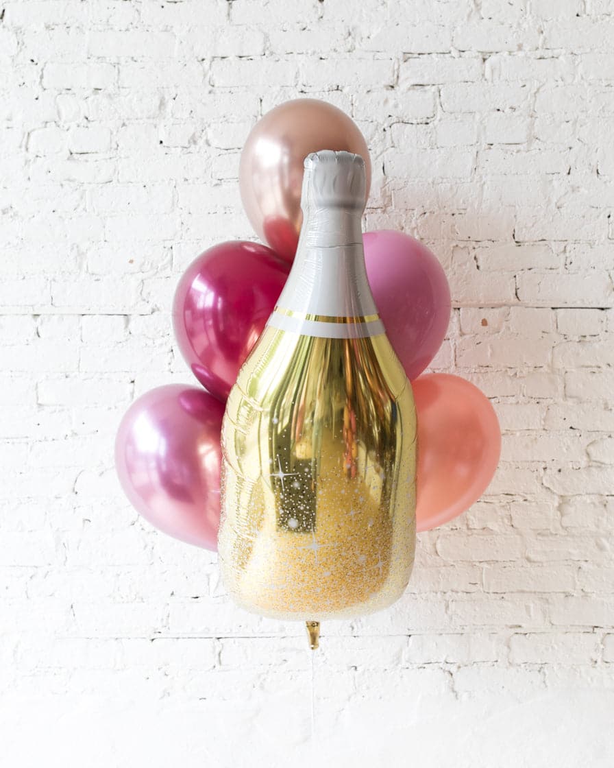 Berry Blush – Champagne Foil and 11in Balloons – bouquet of 7 | Rental Berry Blush – Champagne Foil and 11in Balloons – bouquet of 7 | Rental