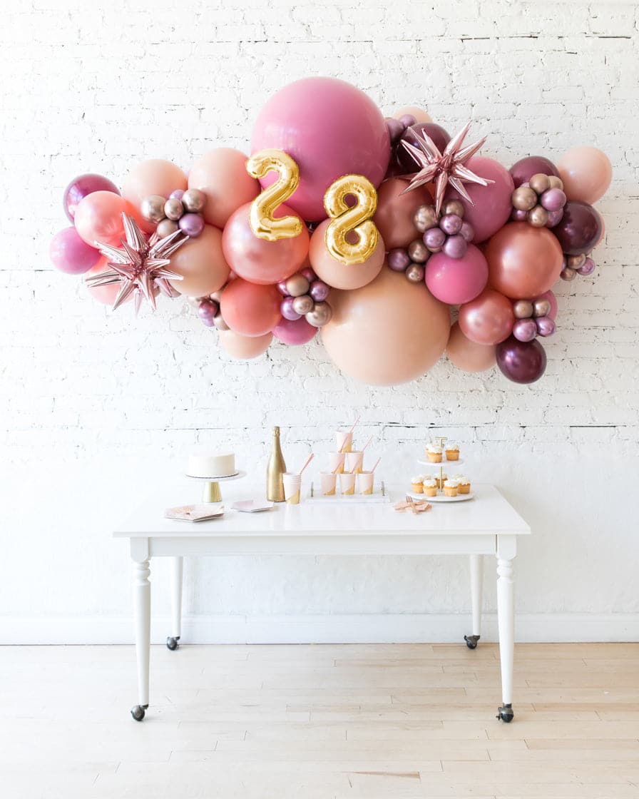 Berry Blush – Number Backdrop Balloon Garland Install Piece | Purchase