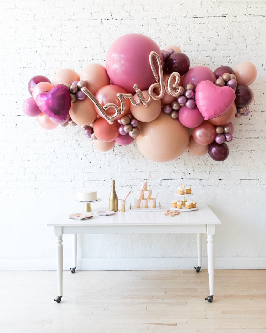 Berry Blush – BRIDE Backdrop Balloon Garland Install Piece | Rental
