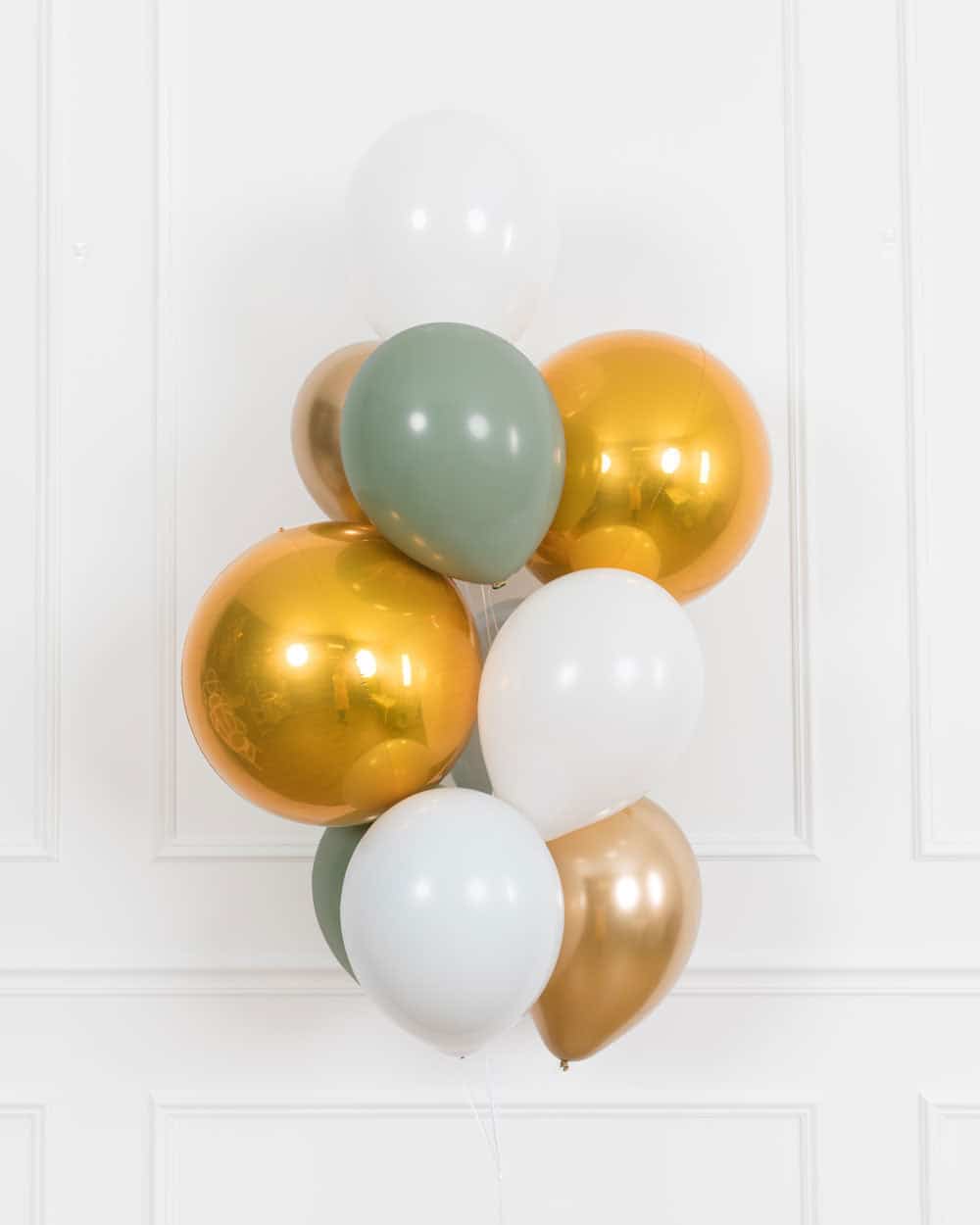 Botanical – Orbs and 11in Balloons – bouquet of 10 | Rental Botanical – Orbs and 11in Balloons – bouquet of 10 | Rental