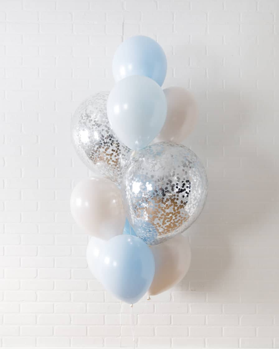 Haussmann – Confetti and 11in Balloons – bouquet of 10 | Rental