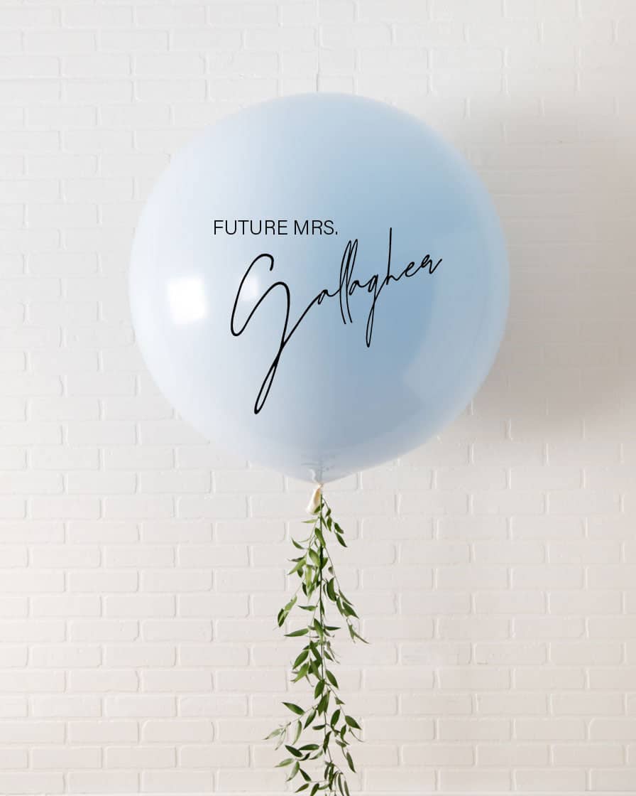 Provence – Personalized Celebratory Giant Balloon with Greenery Tassel | Rental