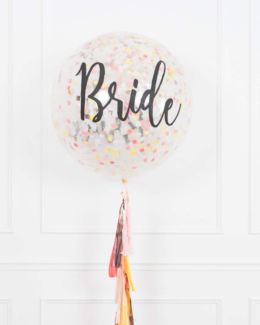 Citrus – BRIDE Confetti Giant Balloon with Tassel | Rental