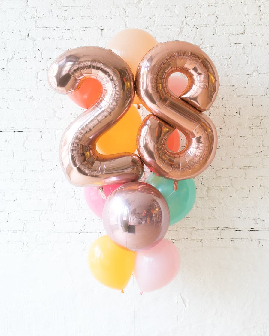 Colorful Bloom – Foil Number and latex Balloons – 13 balloons | Rental Colorful Bloom – Foil Number and latex Balloons – 13 balloons | Rental
